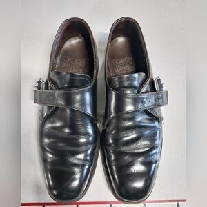 Vintage Lehigh Royal Square Black Leather Men's Shoes